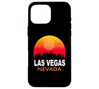 Custodia per iPhone 16 Pro Max Las Vegas Nevada State USA Vintage Sunset City Skyline