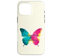 Custodia per iPhone 16 Pro Max Lascia che Dio ti trasformi una farfalla di cristiana