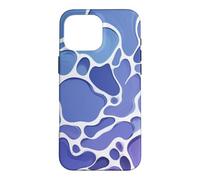Custodia per iPhone 16 Pro Max Lavanda Blu Cell Pattern Arte Astratta Swirl