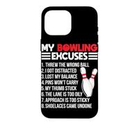 Custodia per iPhone 16 Pro Max Le mie scuse da bowling hanno lanciato la palla sbagliata Mi sono distratto Los