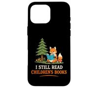 Custodia per iPhone 16 Pro Max Leggo ancora libri per bambini Volpe carina lettura amante della natura