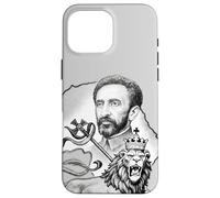 Custodia per iPhone 16 Pro Max Leone etiope Giuda imperatore Haile Selassie Rasta