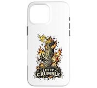 Custodia per iPhone 16 Pro Max Let It Crumble Tarocchi Torre Lightning Art