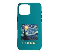 Custodia per iPhone 16 Pro Max Let It Gogh Swirling Sky Night Art Amante Divertente gioco di parole Tee 2