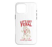 Custodia per iPhone 16 Pro Max Let's Get Feral! Hiking Scout Racoon Scouting America