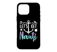 Custodia per iPhone 16 Pro Max Let's Get Nauti Bachelorette Party Funny Bride Mermaid Theme