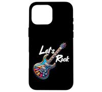 Custodia per iPhone 16 Pro Max Let's Rock N Roll Guitar Band Funny Rock Ragazze Ragazzi Bambini