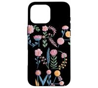 Custodia per iPhone 16 Pro Max Lettere Floreali Pastello GRANDMA Tipografia Botanica Nonna