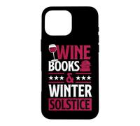 Custodia per iPhone 16 Pro Max Libri di vino e Solstizio d'Inverno Vino Rosso Amare Libro Lettura