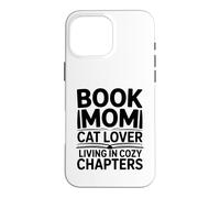 Custodia per iPhone 16 Pro Max Libro Mamma Amante Gatto Vivere In Capitoli Accogli