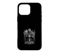 Custodia per iPhone 16 Pro Max Live Hard - Fustella con spada vichinga, design norreno