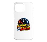Custodia per iPhone 16 Pro Max Living on the Edge Empty Fuel Gauge Funny Driving