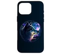 Custodia per iPhone 16 Pro Max Lone Wolf Moon Howling Wolf Pack Head Wolves Howl