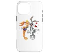 Custodia per iPhone 16 Pro Max Looney Tunes Bugs and Lola Kiss Valentine's Day