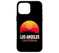 Custodia per iPhone 16 Pro Max Los Angeles California State USA Vintage Sunset Retro City