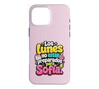 Custodia per iPhone 16 Pro Max Los Lunes non están preparados para Sofía humor frase