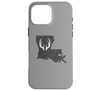 Custodia per iPhone 16 Pro Max Louisiana LA Deer Hunting Shed Antlers Design
