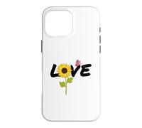 Custodia per iPhone 16 Pro Max Love Girasole Farfalla - Farfalle Girasoli