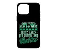 Custodia per iPhone 16 Pro Max L'uccello primitivo può avere il Verme, io prendo il Caffè