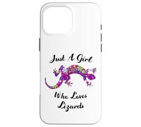 Custodia per iPhone 16 Pro Max Lucertola Just A Girl Who Loves Lizards Outfit Lizard Lover