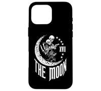 Custodia per iPhone 16 Pro Max Luna Tarocchi Scheletro Coppia Fuorilegge Astrologia Gotica