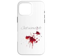 Custodia per iPhone 16 Pro Max macchia rossa con marmellata umorismo shock mamma