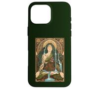 Custodia per iPhone 16 Pro Max Madre Natura Gaia Dea Art Nouveau Meditazione Zen