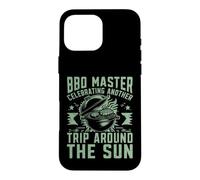 Custodia per iPhone 16 Pro Max Maestro del barbecue che celebra un altro viaggio intorno al sole BBQ Party