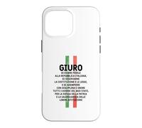 Custodia per iPhone 16 Pro Max Maglia Celebrativa, Formula Giuramento Repubblica Italiana