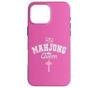 Custodia per iPhone 16 Pro Max Mahjong Queen of Tiles Mahjong Queen Crown It's Mahjong Time