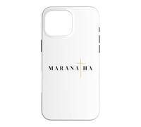 Custodia per iPhone 16 Pro Max Maranatha citazione greca vieni signore gesù