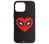 Custodia per iPhone 16 Pro Max Marvel Spider-Man - Maschera a forma di cuore per San Valentino anni Sessanta