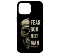 Custodia per iPhone 16 Pro Max Matthew 10:2 Fear God Not Man - Christian Faith Bible Gospel
