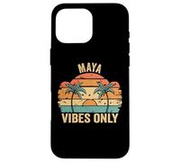 Custodia per iPhone 16 Pro Max MAYA Vibes Only Cute Retro Girls MAYA Name