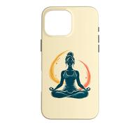 Custodia per iPhone 16 Pro Max meditare, donna, in, loto, posa, yoga, arte