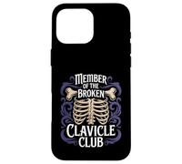Custodia per iPhone 16 Pro Max Member Of The Broken Clavicle Club Collarbone Injury -
