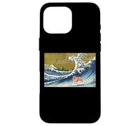 Custodia per iPhone 16 Pro Max Mens Funny Retro Vintage Surfing Great Wave English Bulldog