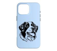 Custodia per iPhone 16 Pro Max Mens Womens Kids Minimalist Logo Saint Bernard Dog Lover
