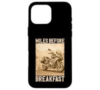 Custodia per iPhone 16 Pro Max Miles Before Breakfast Moto Adventure Design