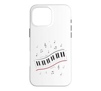 Custodia per iPhone 16 Pro Max Minimal Piano Beat Tastiera Note Musicali Pianista Arte Musicale