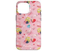 Custodia per iPhone 16 Pro Max Minions Big Heart All Over Print