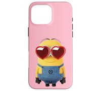 Custodia per iPhone 16 Pro Max Minions Cute Bob In Love Heart Shaped Glasses Portrait