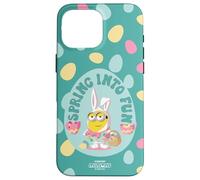 Custodia per iPhone 16 Pro Max Minions Easter Spring Into Fun