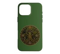 Custodia per iPhone 16 Pro Max Mitologia del bosco della foresta celtica dei druidi della quercia sacra