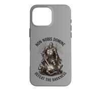Custodia per iPhone 16 Pro Max Moderna Crociato Tattico Cavaliere Templare Sconfiggere Tenebre Fait