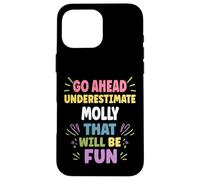 Custodia per iPhone 16 Pro Max MOLLY Personalized Women's Gift Custom MOLLY