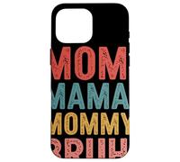 Custodia per iPhone 16 Pro Max Mom Mama Mommy Bruh Retro Tipografia Umorismo Mamma