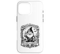 Custodia per iPhone 16 Pro Max Mom's Garden Club, gnomo da giardinaggio divertente
