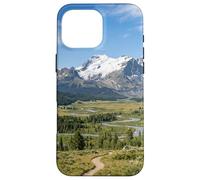 Custodia per iPhone 16 Pro Max Montagne Rocciose Scenic Valley Fiume Paesaggio Grafico