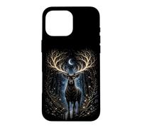 Custodia per iPhone 16 Pro Max Moonlit Mystic Deer Fantasy Foresta Grafica